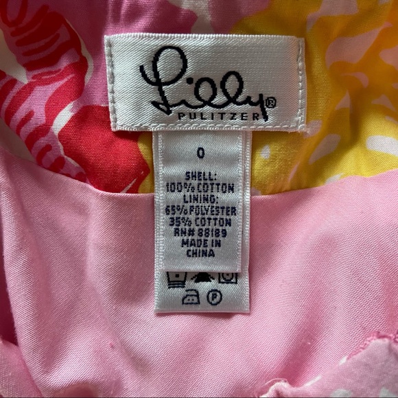 Lilly Pulitzer Ingrid winner’s circle pink floral eyelet hem lined skirt 0 - Picture 5 of 6